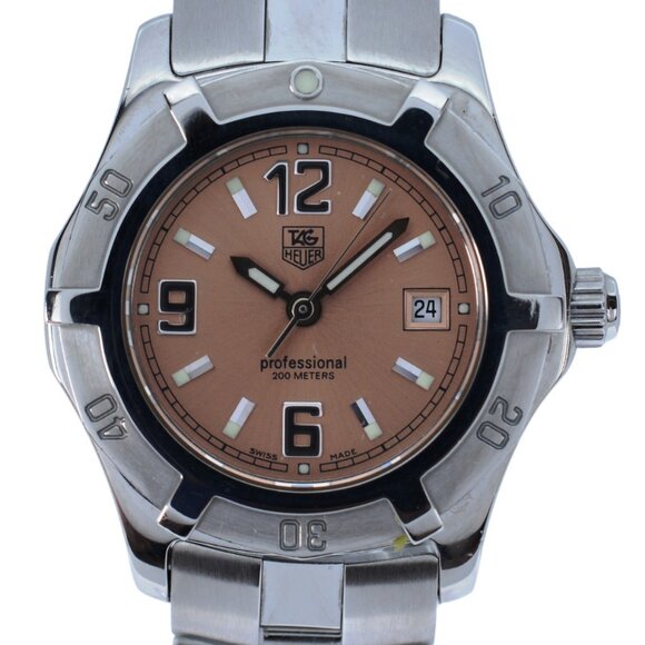 Ladies Tag Heuer 28mm Professional 2000 Exclusive Series Peach Dial Watch WN1314 - Picture 2 of 10